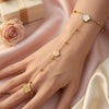 Stainless Steel Flower Angla Bracelet Adjustable