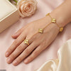 Stainless Steel Flower Angla Bracelet Adjustable