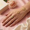 Stainless Steel Rose Flower Angla Bracelet Adjustable