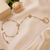 Stainless Steel Flower Angla Bracelet Adjustable