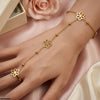 Stainless Steel Flower Angla Bracelet Adjustable