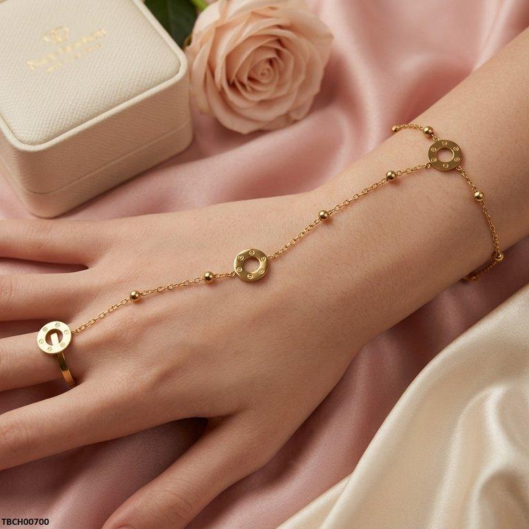 Stainless Steel Round Angla Bracelet Adjustable