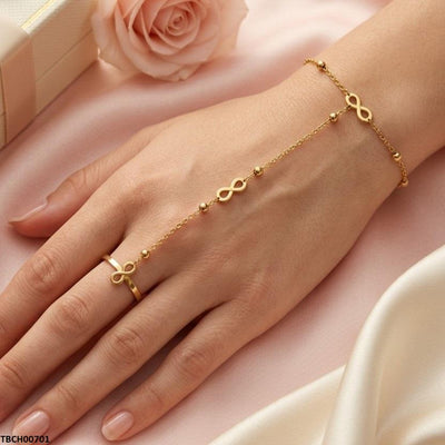 Stainless Steel Infinity Angla Bracelet Adjustable