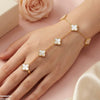 Stainless Steel Flower Angla Bracelet Adjustable