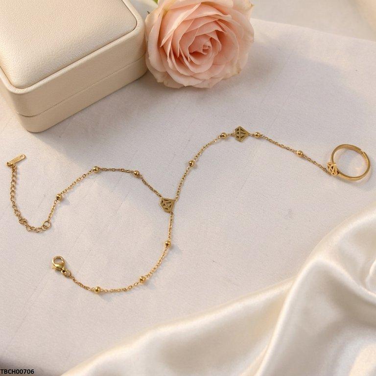 Stainless Steel Diamond Angla Bracelet Adjustable