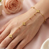 Stainless Steel Flower Angla Bracelet Adjustable
