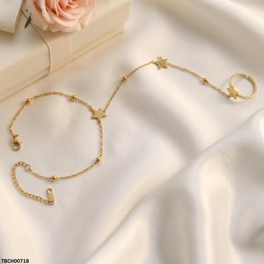 Stainless Steel Star Angla Bracelet Adjustable