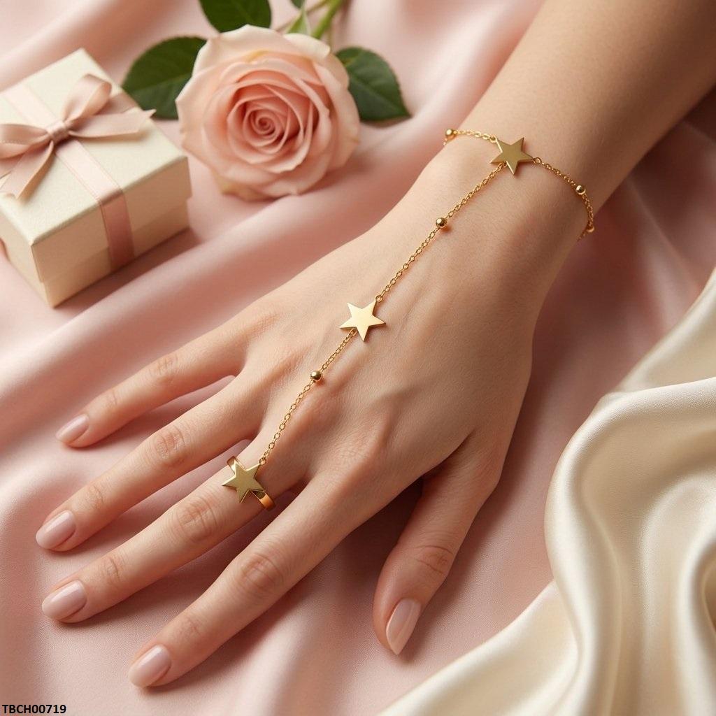 Stainless Steel Star Angla Bracelet Adjustable