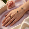 Stainless Steel Flower Angla Bracelet Adjustable