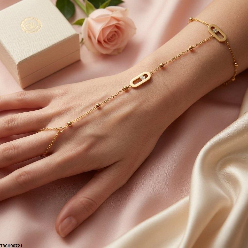 Stainless Steel Oval Angla Bracelet Adjustable