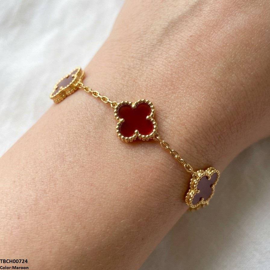 Flower Stainless Steel Bracelet Adjustable