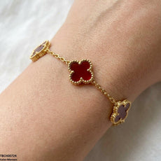 Flower Stainless Steel Bracelet Adjustable