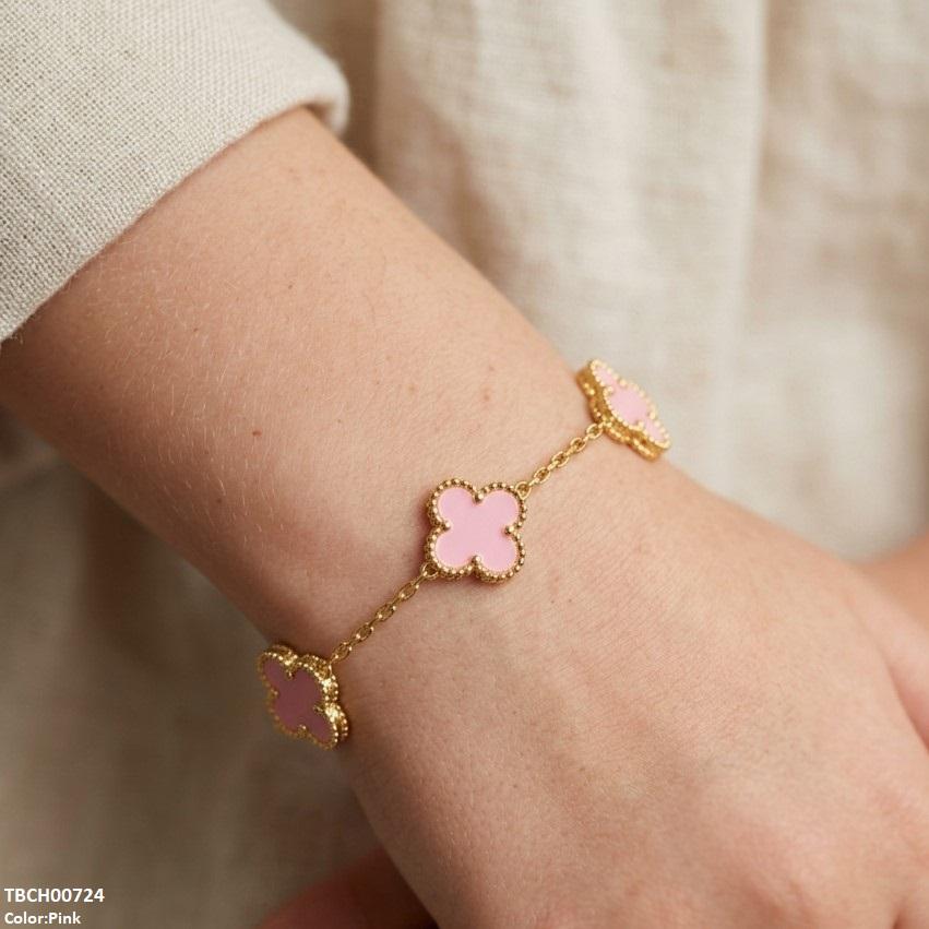 Flower Stainless Steel Bracelet Adjustable