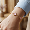 Flower Stainless Steel Bracelet Adjustable