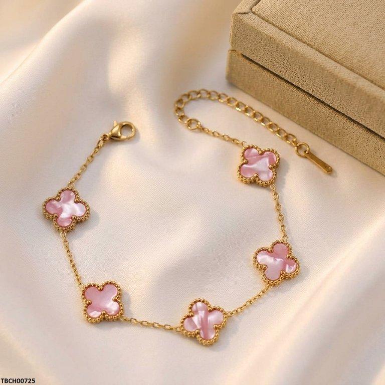 Flower Stainless Steel Bracelet Adjustable