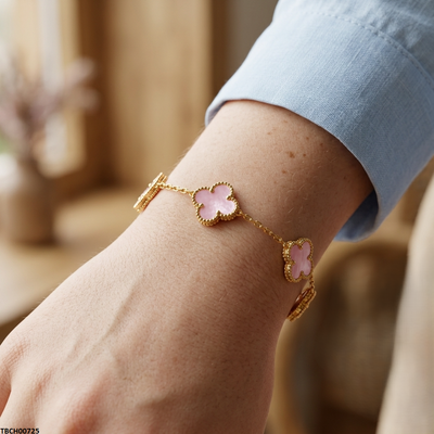 Flower Stainless Steel Bracelet Adjustable