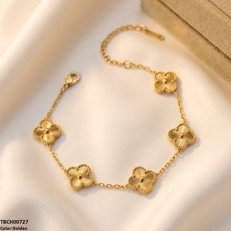 Flower Stainless Steel Bracelet Adjustable