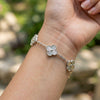 Flower Stainless Steel Bracelet Adjustable