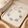 Flower Stainless Steel Bracelet Adjustable