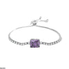 Rectangle Purple tennis Bracelet