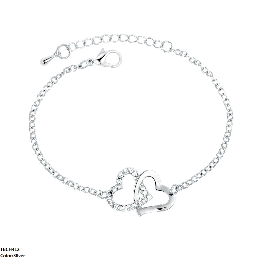 Double Heart Bracelet Adjustable