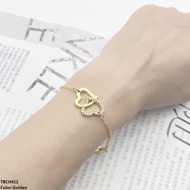 Double Heart Bracelet Adjustable
