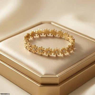Round Flower Stainless Steel Bracelet