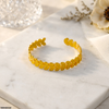 Olympus Leaf Cuff Stainless Steel Bracelet Adjustable