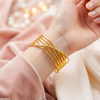 Crossover Cuff Stainless Steel Bracelet Adjustable
