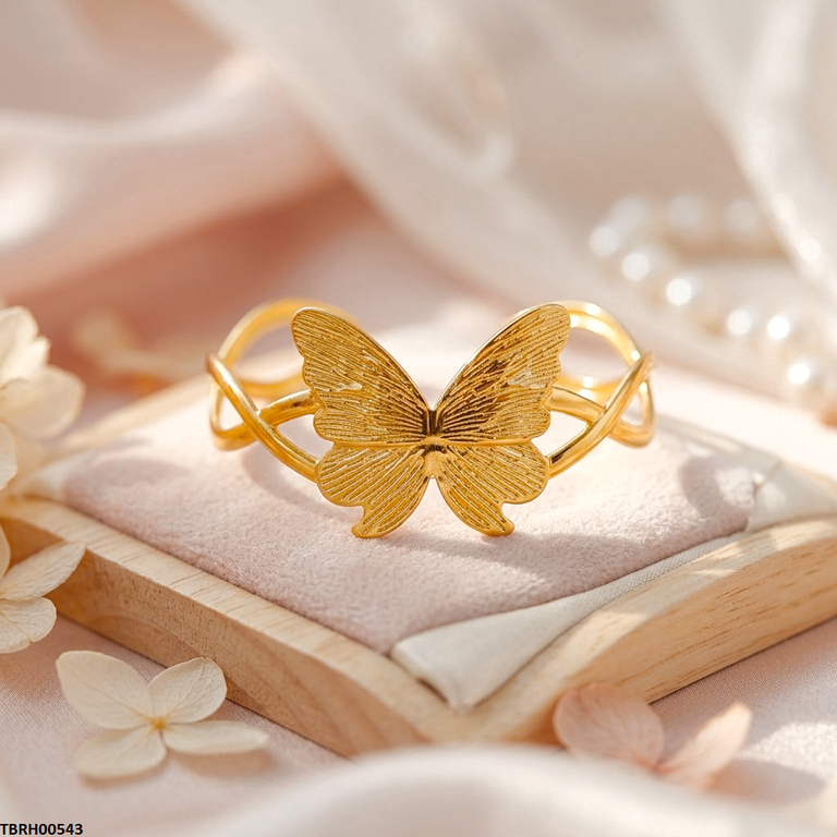 Butterfly Cuff Stainless Steel Bracelet Adjustable