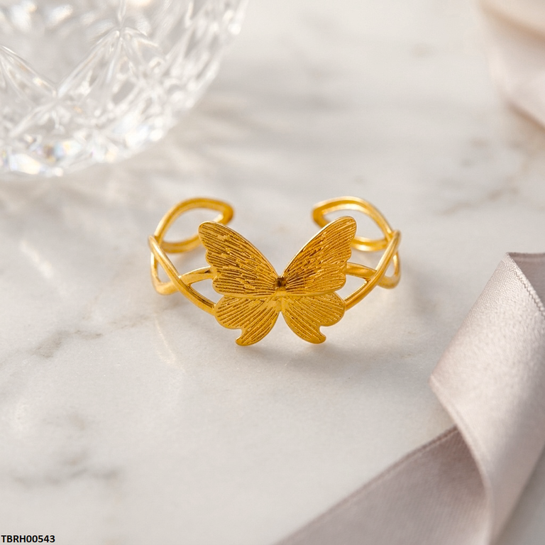 Butterfly Cuff Stainless Steel Bracelet Adjustable