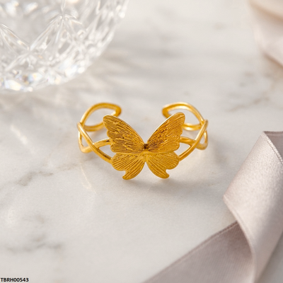 Butterfly Cuff Stainless Steel Bracelet Adjustable