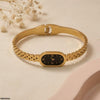 Clock Stainless Steel Bracelet Adjustable