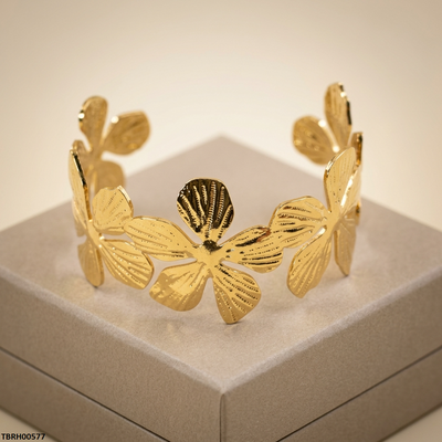 Flower Stainless Steel Bracelet Adjustable