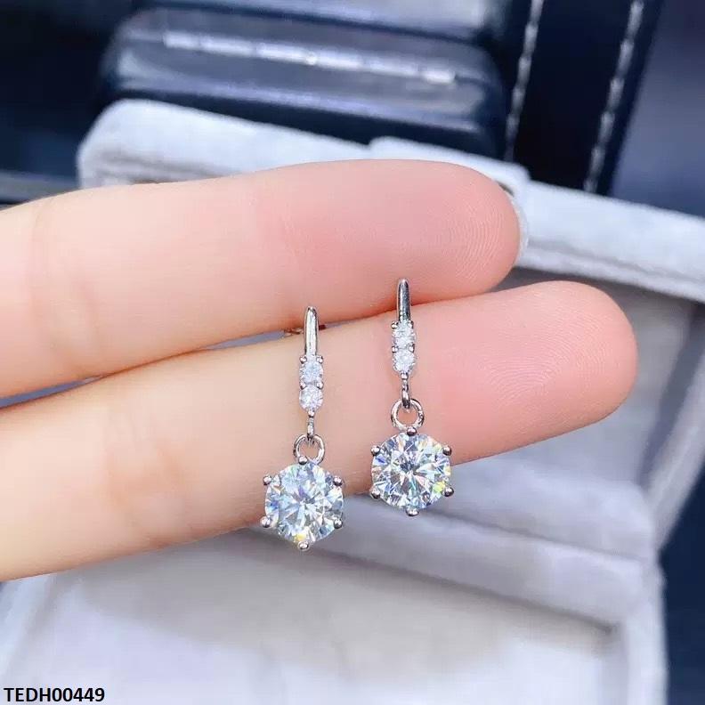 Round Zircon Stone Drop Earrings