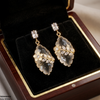 Marquise/Leaf Zircon Flower Earrings