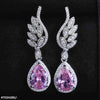 Leaf Teardrop Zircon Earring