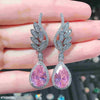 Leaf Teardrop Zircon Earring