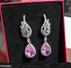 Leaf Teardrop Zircon Earring