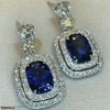 Surrounding Layer Cushion Drop Earrings