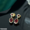 Oval/Flower Drop Zircon Earrings