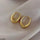 Oval Ear Hoops Pair