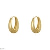 Oval Ear Hoops Pair