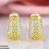 Round Embossed Scroll Hoops Pair