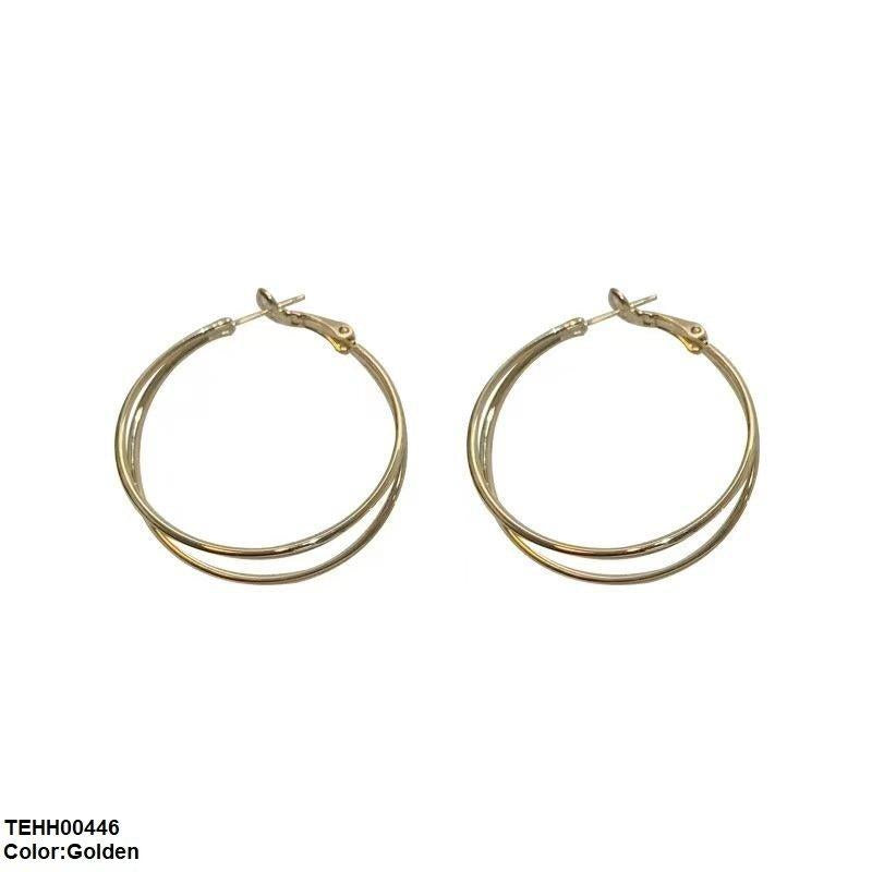 Round Layered Hoops Pair