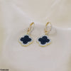 Clover Flower Ear Hoops Pair