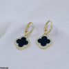 Clover Flower Ear Hoops Pair