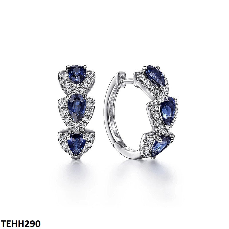 Tear Round Ear Hoops Pair