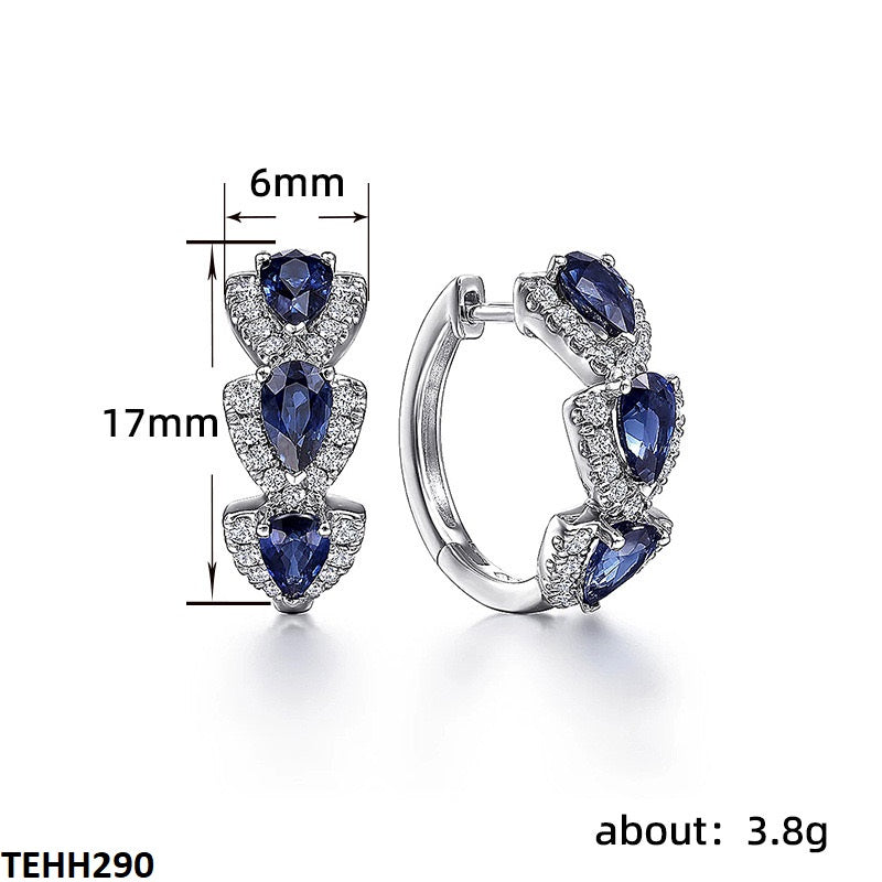 Tear Round Ear Hoops Pair