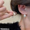 Flower Pearl Hoops Pair